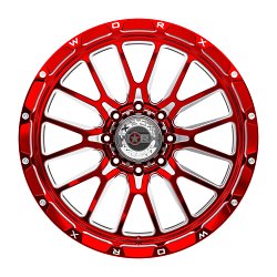 Worx Offroad Forged WF818RT Red Milled Custom Truck Wheels 3